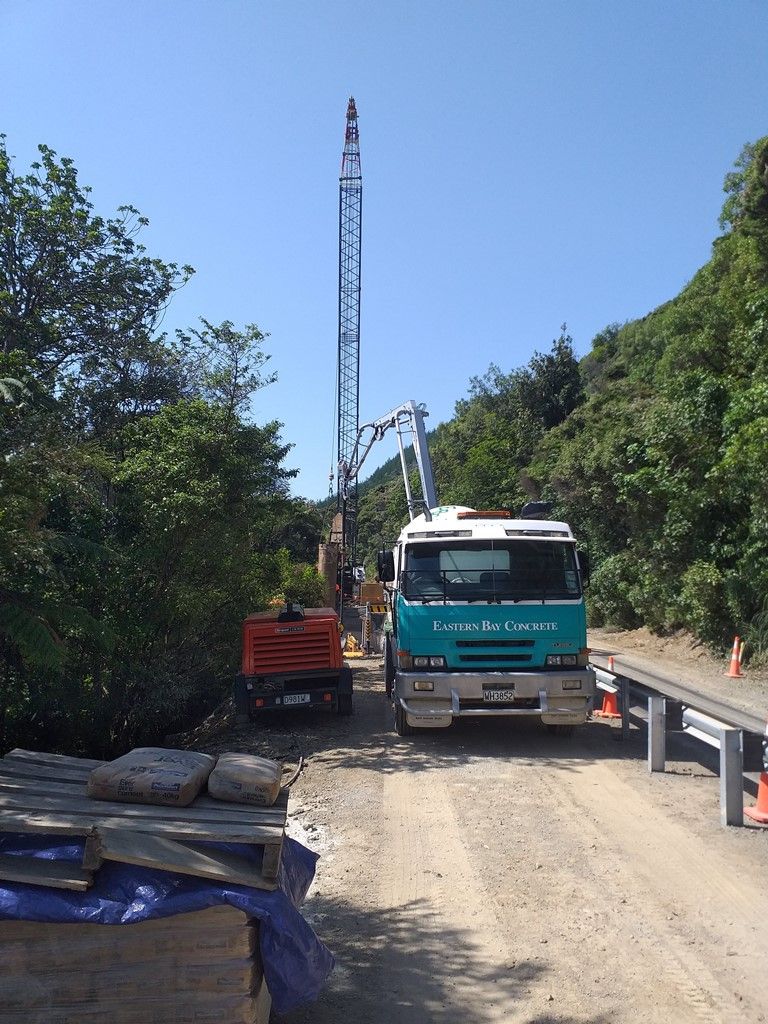 concrete scaffolding and rebar